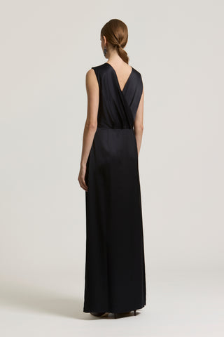 Long viscose satin dress 3 / 3