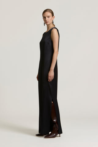Long viscose satin dress 1 / 3