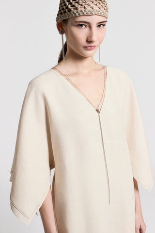Lightweight pure linen canvas dress
