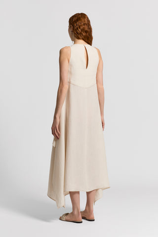 Lightweight pure linen canvas dress