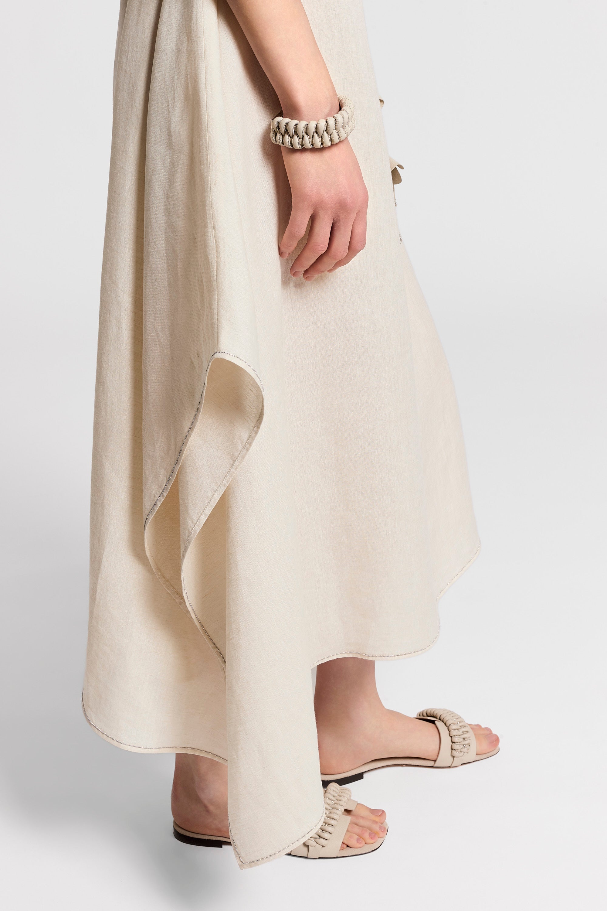 Lightweight pure linen canvas dress | Peserico US