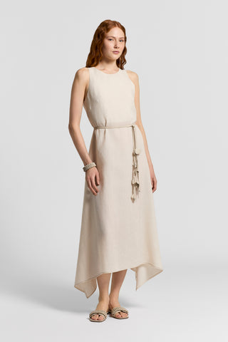 Lightweight pure linen canvas dress