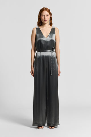 Shiny satin jumpsuit