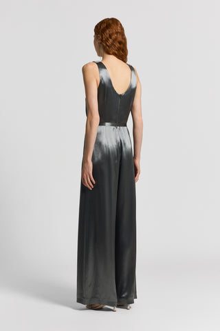 Shiny satin jumpsuit