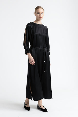 Viscose satin long dress