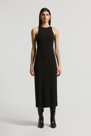 Matte viscose jersey sheath dress