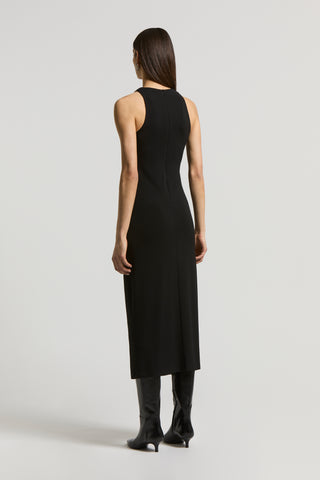 Matte viscose jersey sheath dress