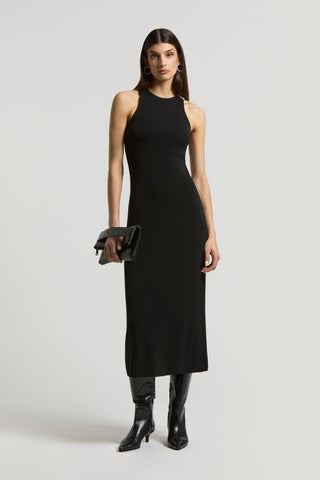 Matte viscose jersey sheath dress