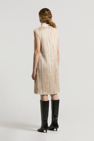 Lurex viscose fringed dress