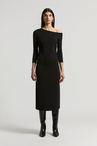 Matte viscose jersey sheath dress