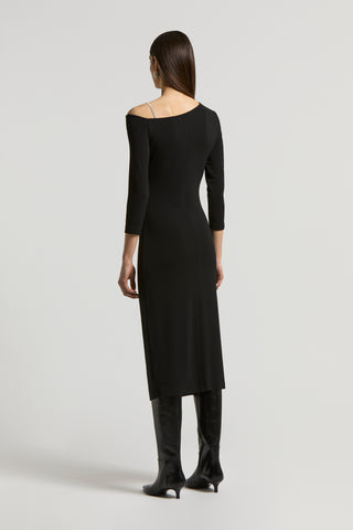 Matte viscose jersey sheath dress