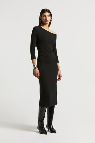 Matte viscose jersey sheath dress