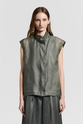 Silk gazar vest