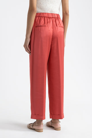 Viscose satin trousers