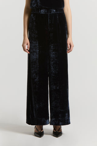 Fluid viscose corduroy trousers