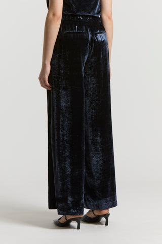 Fluid viscose corduroy trousers