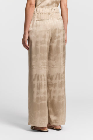 Fluid viscose jacquard trousers