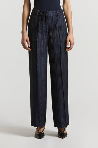 Fluid viscose corduroy trousers