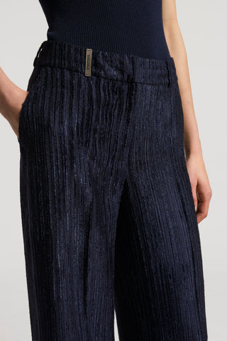 Fluid viscose corduroy trousers