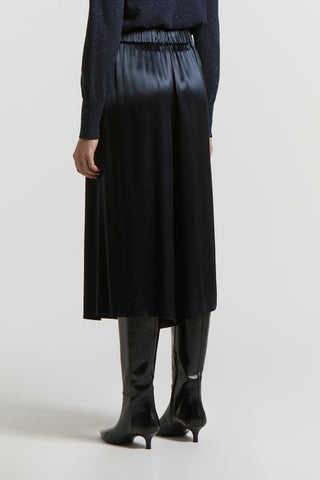 Viscose satin trouser skirt