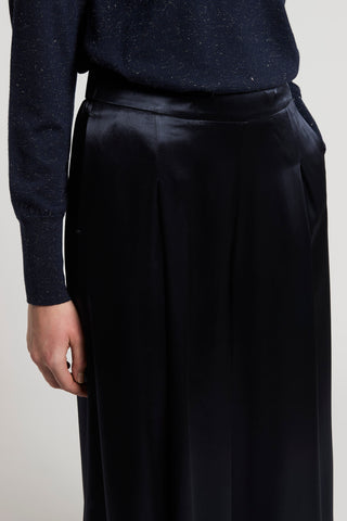 Viscose satin trouser skirt