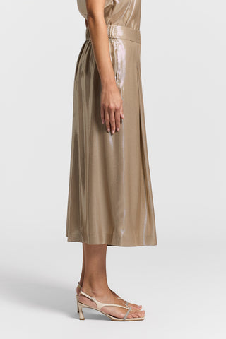 Viscose lamé twill trousers