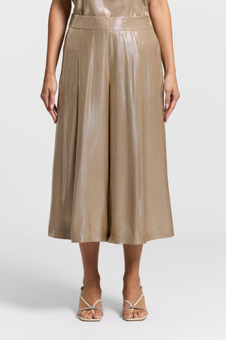 Viscose lamé twill trousers