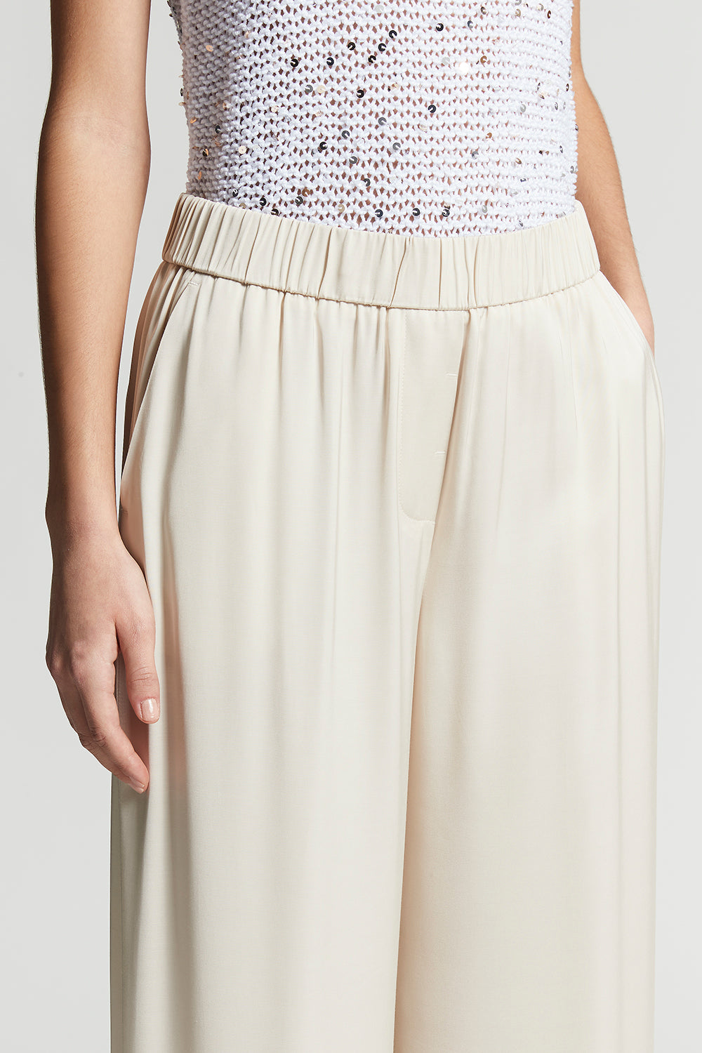 パンツ Peserico Wide-Leg Tailored Palazzo Pants Women's Pants and Shorts Made in Italy | Peserico US