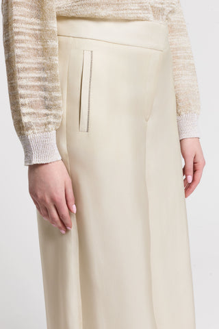 Silk gazar trousers