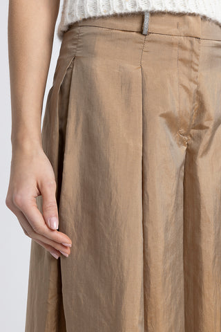 Light silk blend wide leg trousers