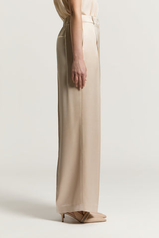 Viscose satin palazzo trousers