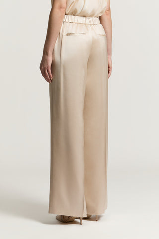 Viscose satin palazzo trousers