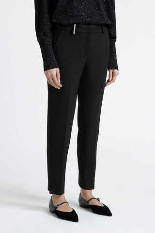 Two-way stretch cigarette trousers