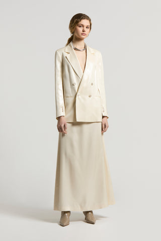 Laminated viscose skirt