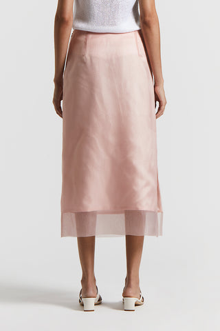 Cotton and silk organza skirt