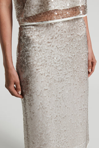 Midi skirt with sequins