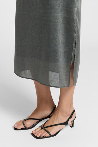 Silk linen skirt