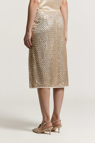 Sequinned midi skirt