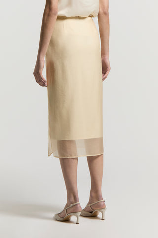 Cupro organdy skirt