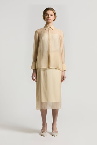 Cupro organdy skirt