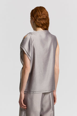 Semi-shiny organza shirt
