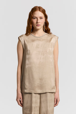 Fluid viscose jacquard shirt