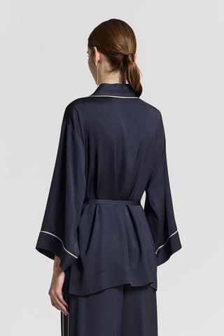 Viscose satin kimono