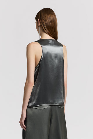 Satin and sequin top