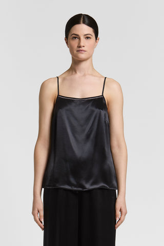 Shiny satin top