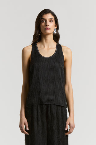 Fil coupé jacquard top