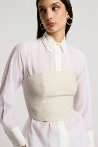 Micro-sequinned wool top