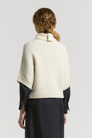 Wool and blown yarn alpaca jumper