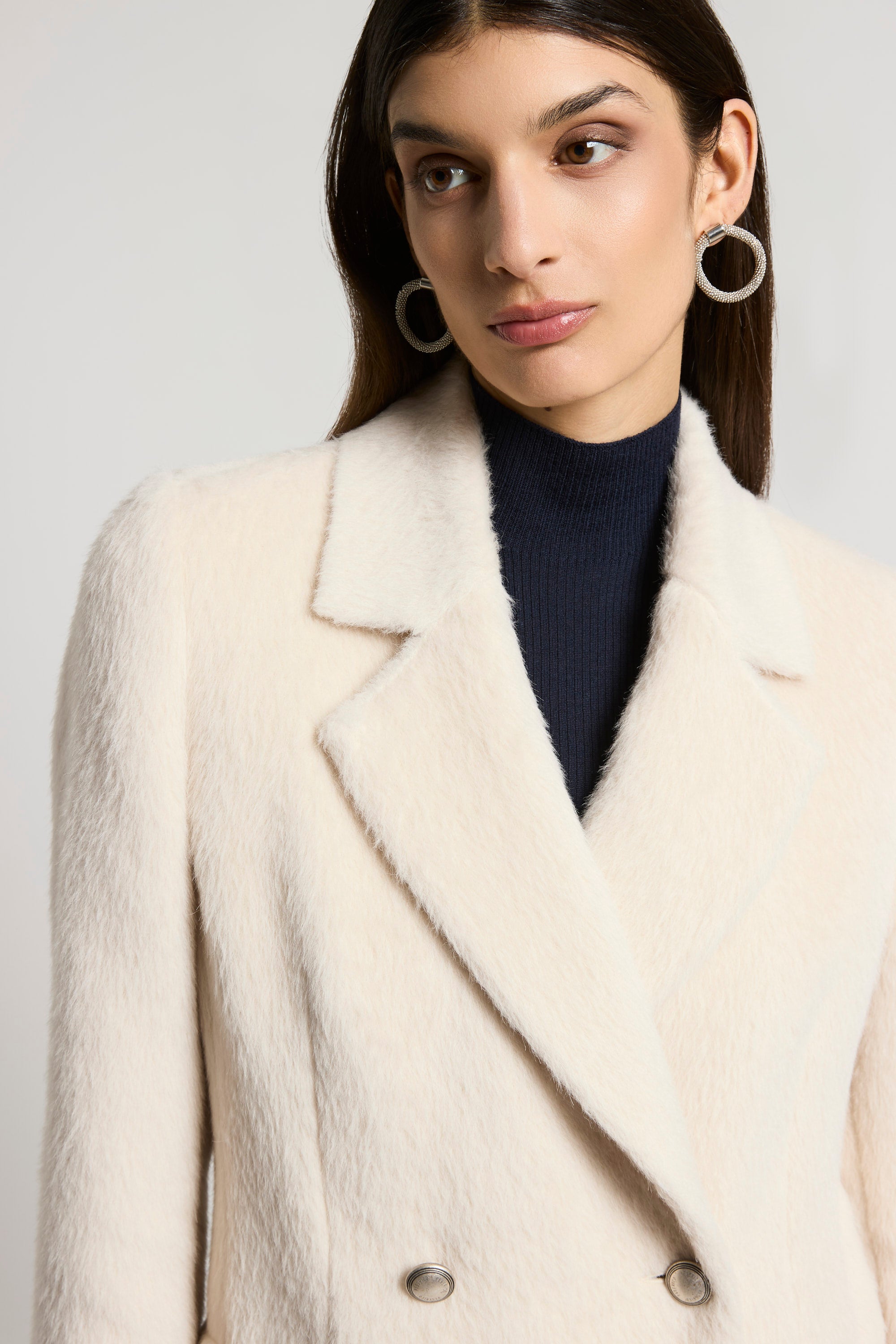 Baby alpaca and wool cloth coat | Peserico US