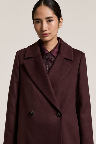Double-breasted wool and cashmere cloth coat 4 / 5